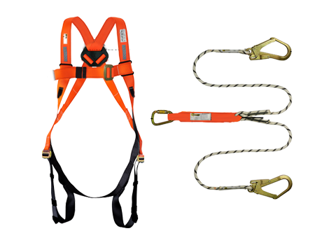 OREX SAFETY FULL BODY HARNESS WITH ENERGY ABSORBER DOUBLE HOOK