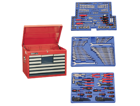 GIFT STARTER TOOL SET WITH 10 DRAWER TOP CHEST G01-MS215TS