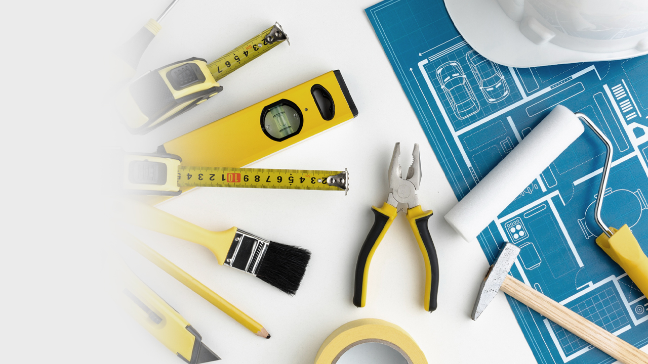 Hardware wholesale category visual with tools and trade supplies