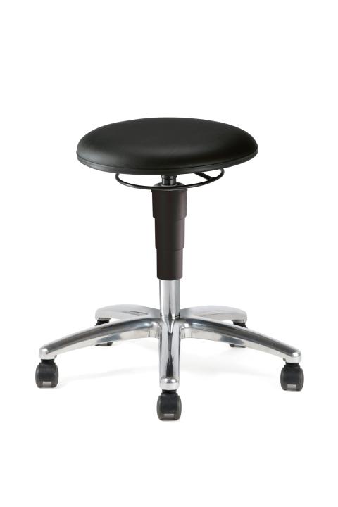 C15AL-ESD – Stool, black artificial leather, ESD