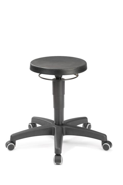 C15PU – Stool, black polyurethane