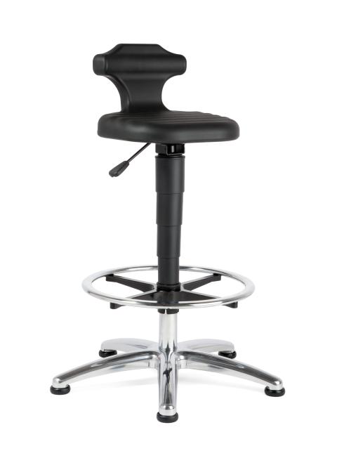C19PU-ESD – Flex 19 sit-stand chair, black polyurethane, ESD