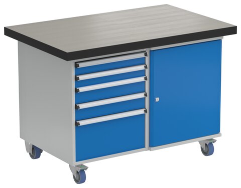 Drawer unit 53 combination 5, castors