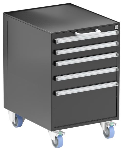 Drawer unit 53/66-1 with castors 2x75,2x100,1x250, all blac