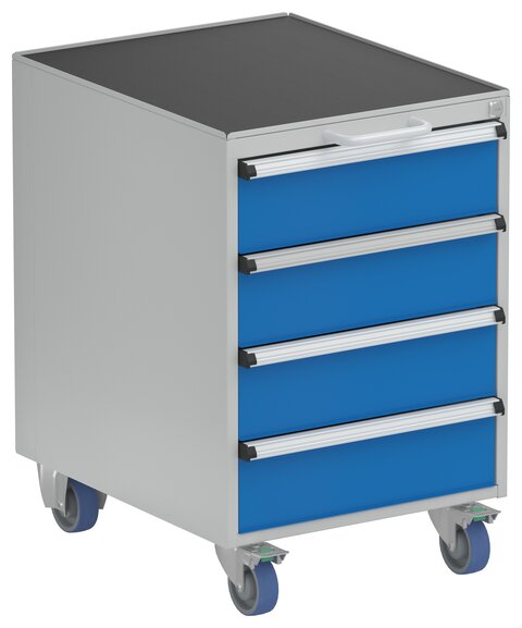 Drawer unit 53/66-12 with castors, 4x150