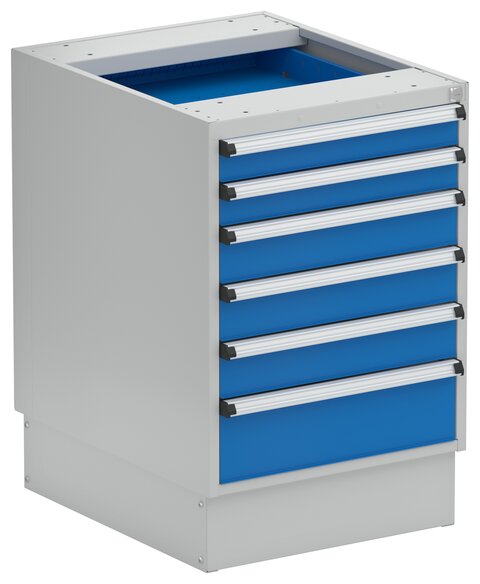 Drawer unit 53/66-2 with base, 2x75 3x100 1x150