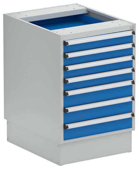 Drawer unit 53/66-4 with base, 4x75 3x100