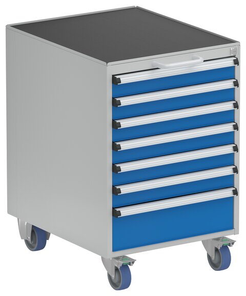 Drawer unit 53/66-6 with castors, 6x75 1x150
