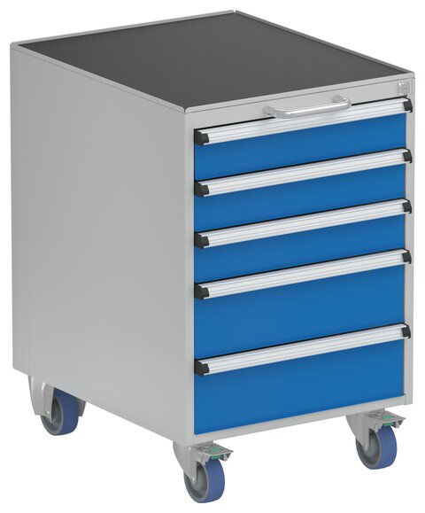 Drawer unit 53/66-9 with castors, 3x100 2x150