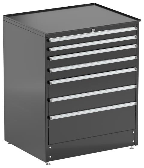 Drawer unit 90/110-4, black 2x75, 2x100, 2x150, 1x250