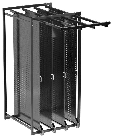 Tool storage system, 4 panels black