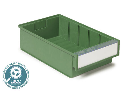 Treston BiOX shelf bin 186x300x82 green 15 pcs