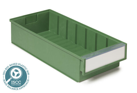 Treston BiOX shelf bin 186x400x82 green 15pcs