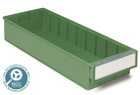 Treston BiOX shelf bin 186x500x82 green 15 pcs