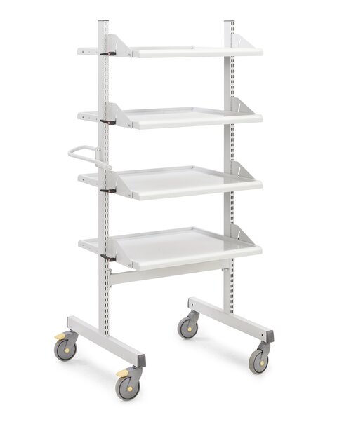 Treston multi trolley high M500,4 adj. shelves ESD