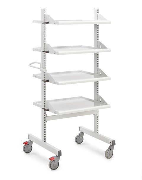 Treston multi trolley high M900,4 adj. shelves