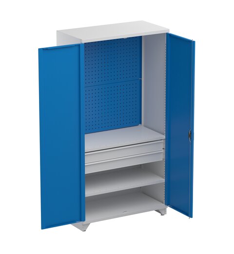 Shelving cabinet 100/50/200, 2x shelf, 2x drawer, 2x panel