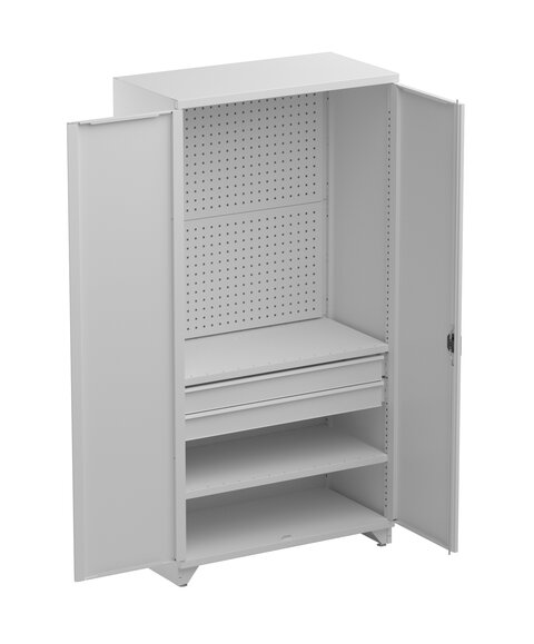 Shelving cabinet 100/50/200, 2x shelf, 2x drawer, 2x panel