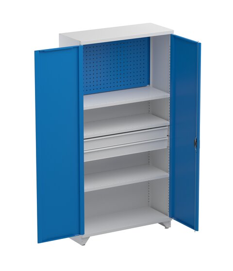 Shelving cabinet 100/40/200, 3xshelf, 2xdrawer,1xpanel