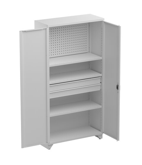Shelving cabinet 100/40/200, 3xshelf, 2xdrawer,1xpanel