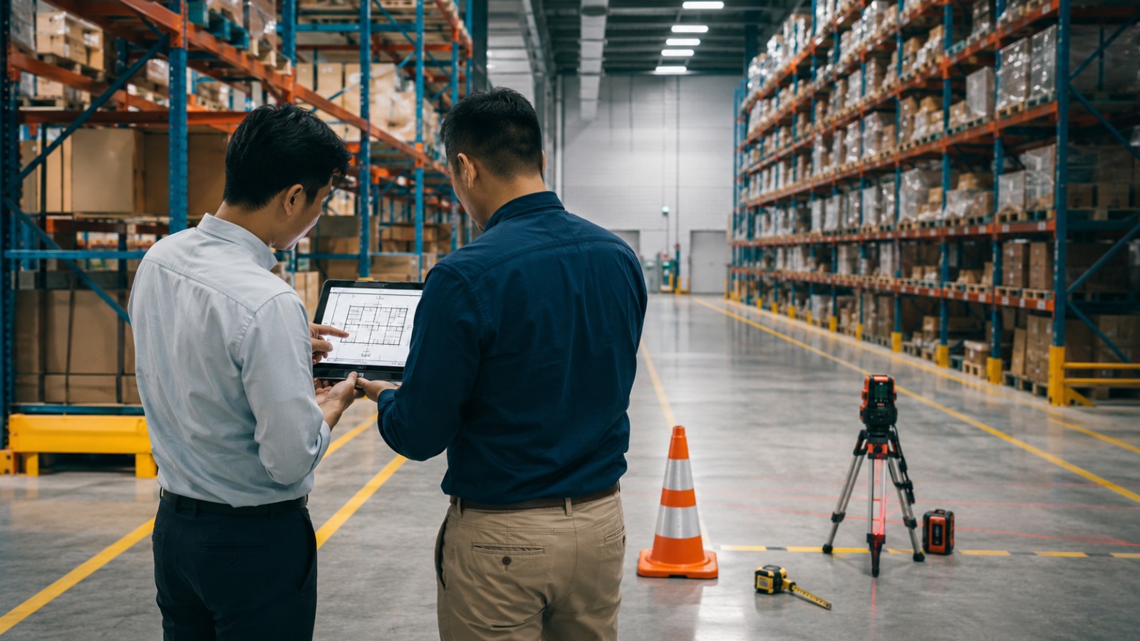Warehouse consultation and site inspection before warehouse setup