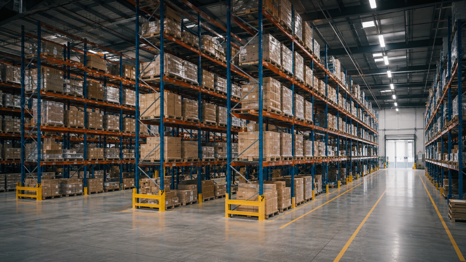 Storage racking layout and pallet storage planning