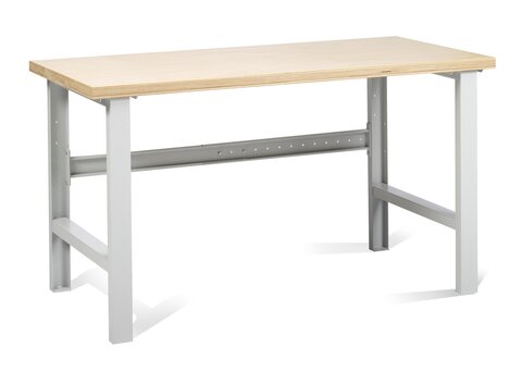 Workshop bench, heavy duty 1000x750 multiplex wooden top fix