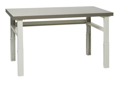 Workshop bench, heavy duty 1000x750 steel top adjustable hei