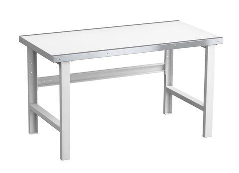 Workshop bench, heavy duty 1500x750 vinyl top with steel edg