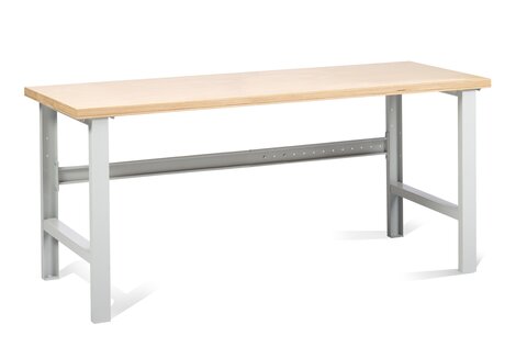 Workshop bench, heavy duty 2000x750 multiplex wooden top fix