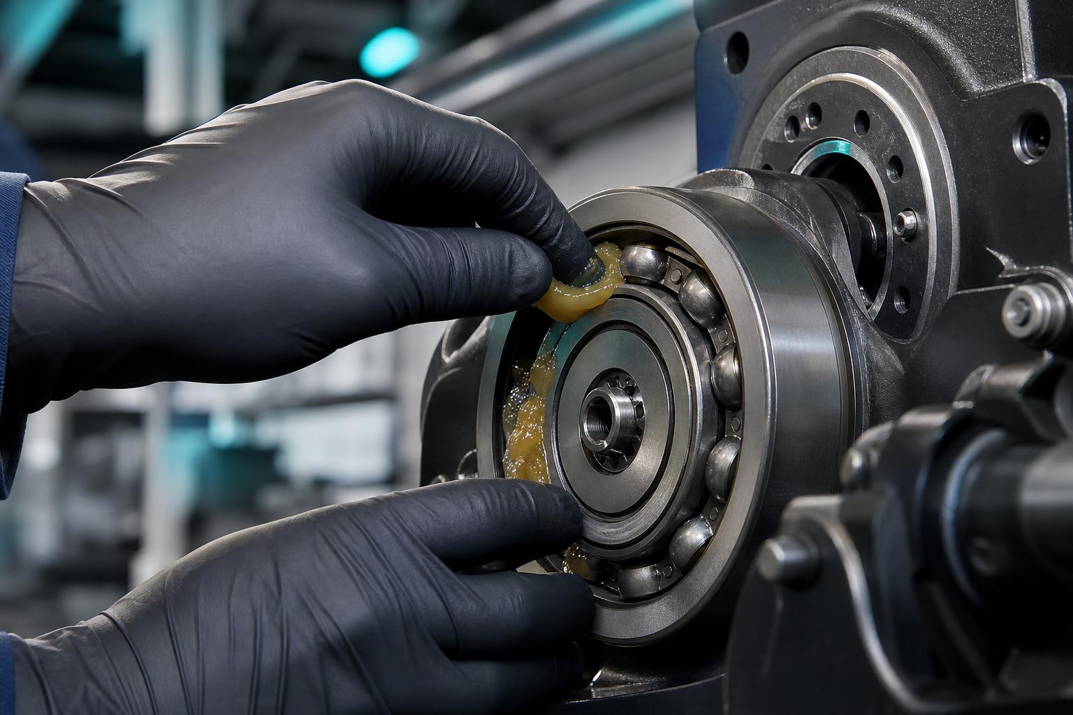 Technician servicing industrial machinery as an application image for LPS lubricants and penetrants