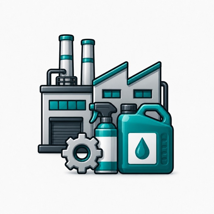 Factories and production teams MRO icon
