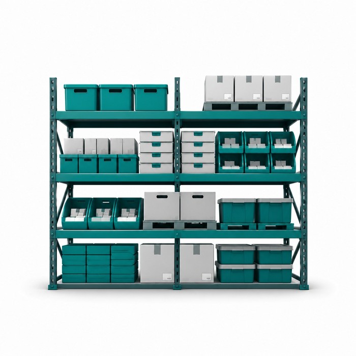 Retail and stockrooms storage racking icon