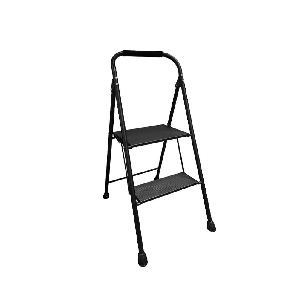 OREX Black Steel Stool Ladder