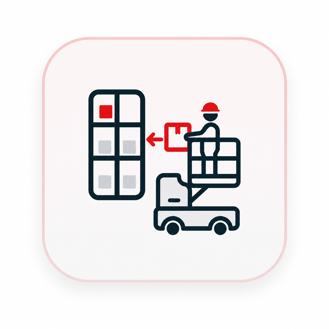 BRAVI picking platform moving stock to shelving