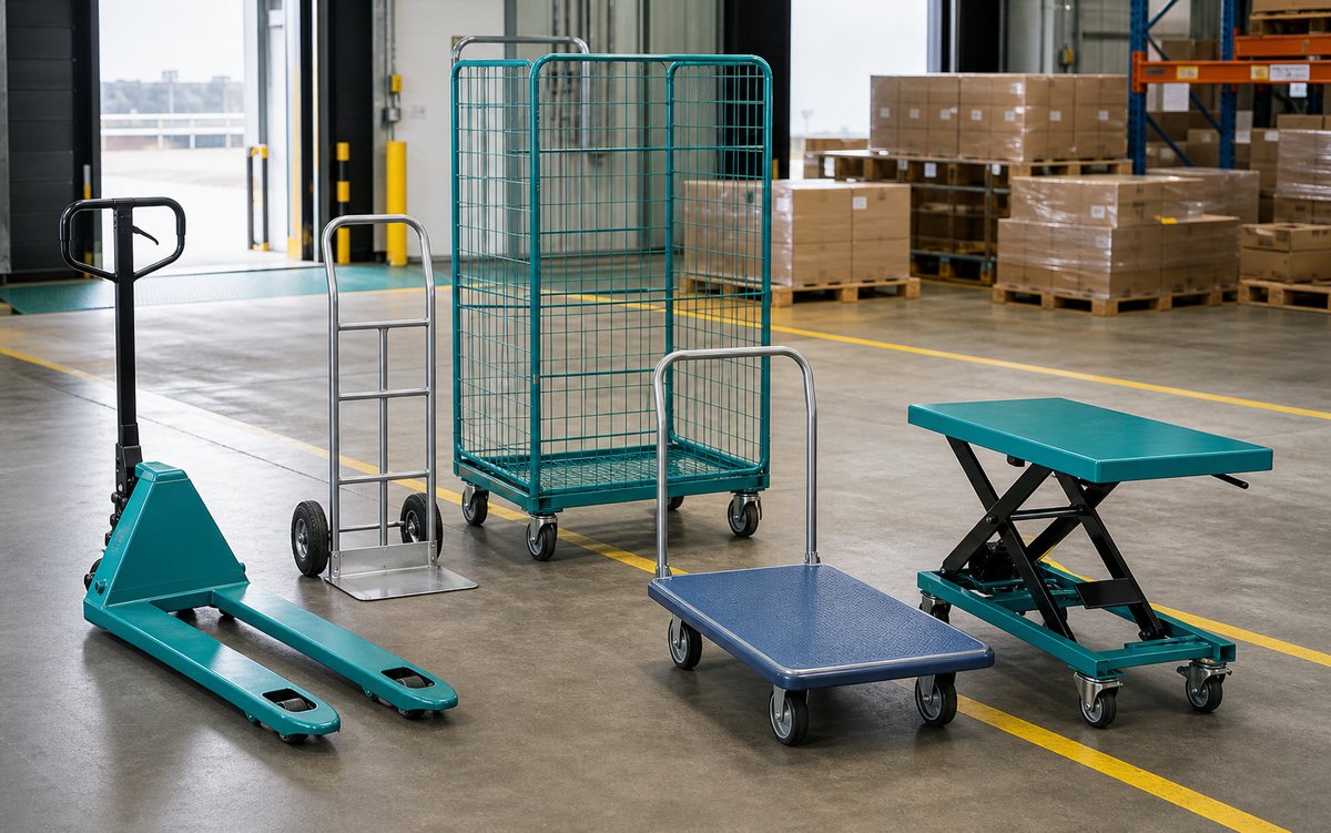 Realistic pallet trucks, trolleys and lift tables for YKTOH category browsing