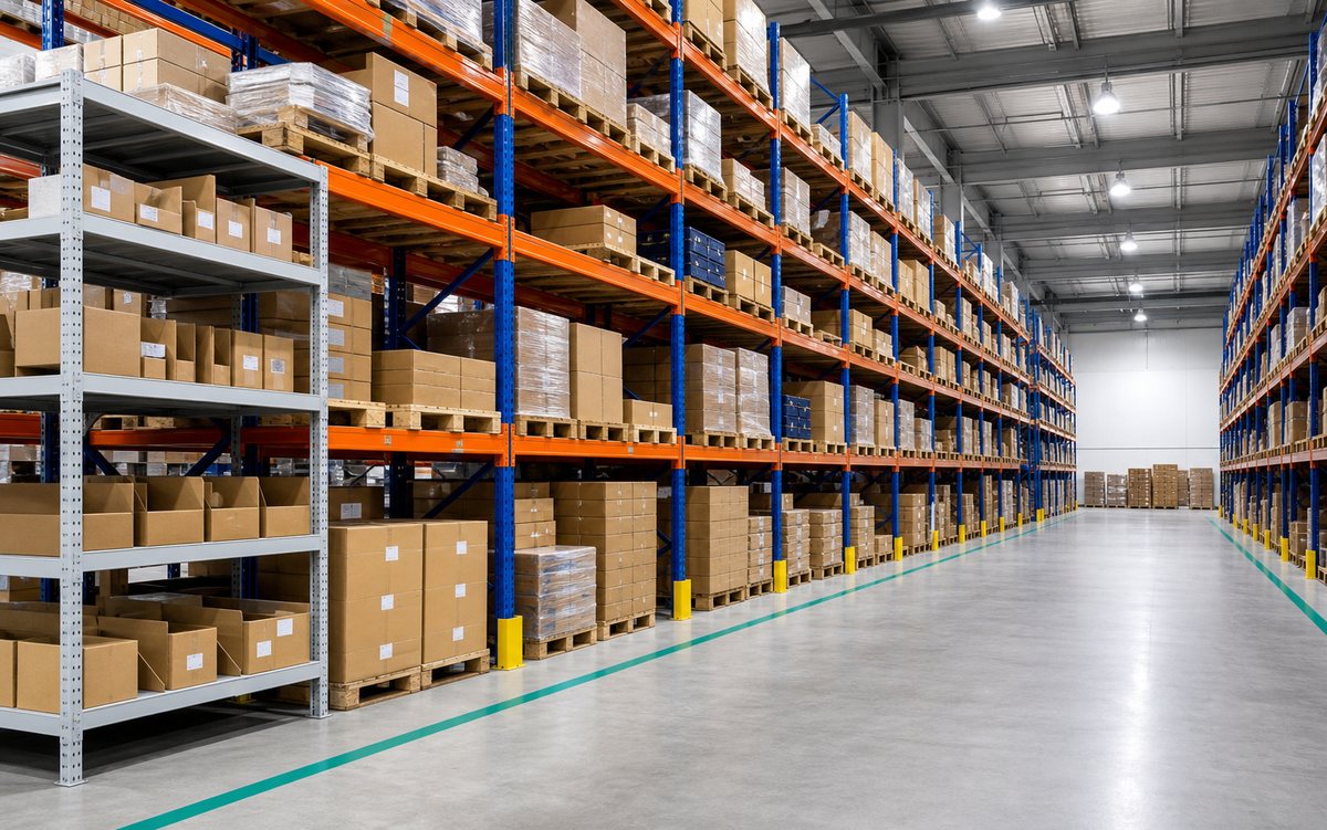 Realistic warehouse storage racking and shelving for YKTOH category browsing
